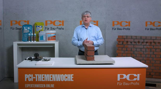 PCI-Themenwoche "Feuchtesanierung" - Einsatz von Dichtschlämmen und Sanierputzen